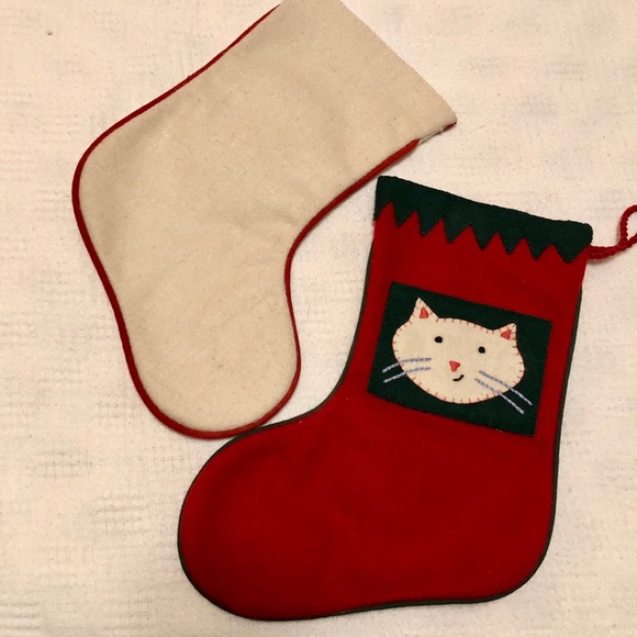 SET Cat & Mouse Wool Christmas Holiday Xmas Pet Stockings - Cost Plus Market - Picture 16 of 16